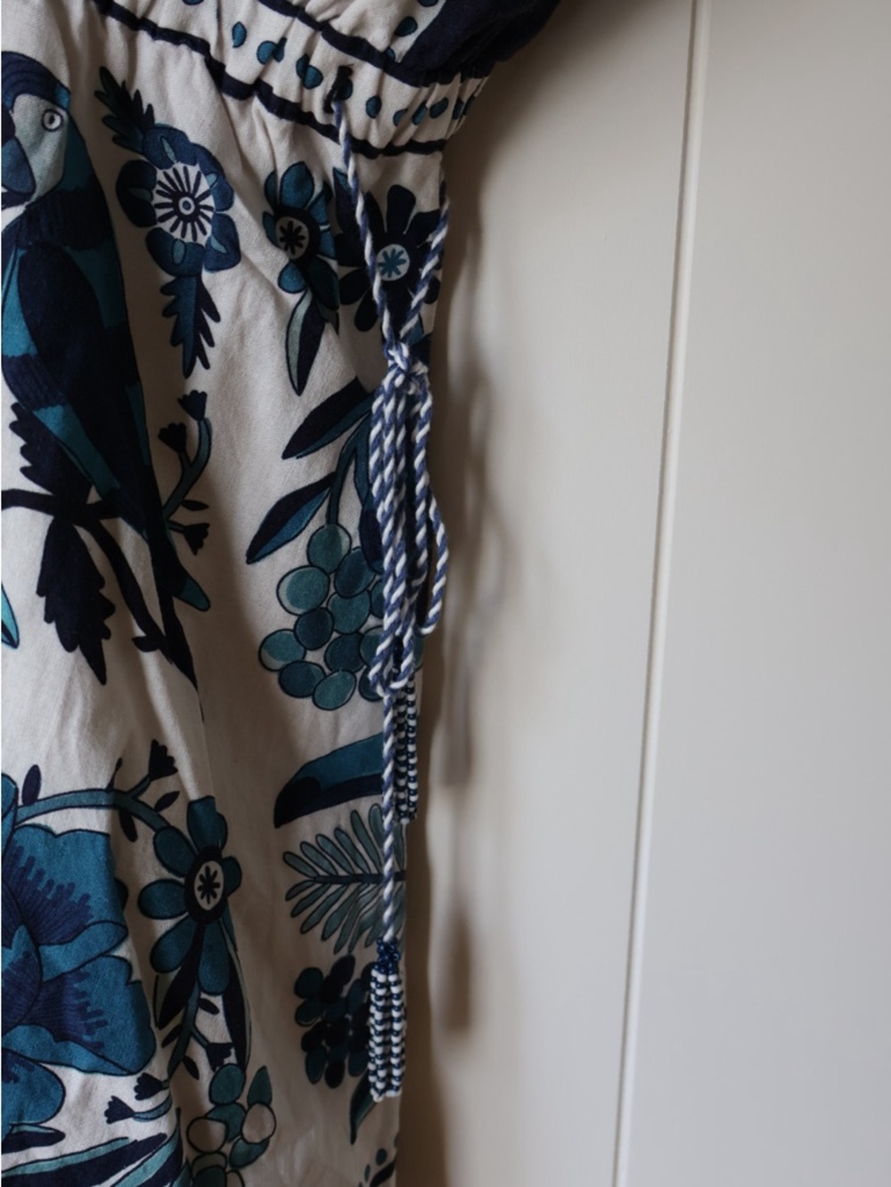 Farm Rio Tropical Tiles Linen Blend Floral Mini Dress Women’s M - Picture 7 of 11